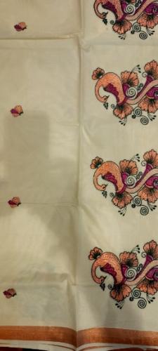 PL KERALA EMBROIDERY SAREE